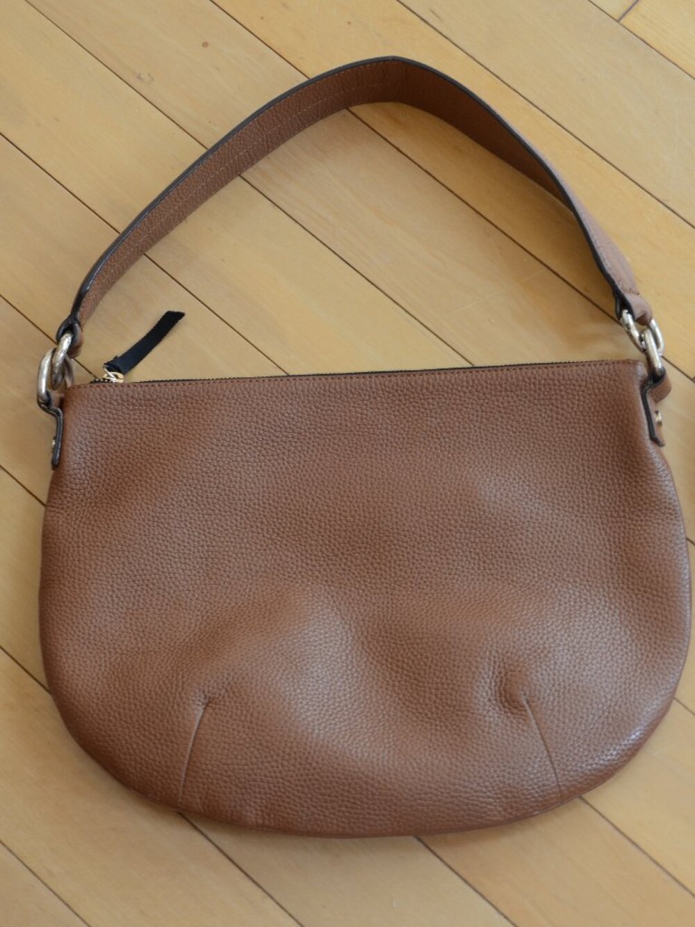 Boden brown pebbled leather hobo shoulder bag - Picture 1 of 13